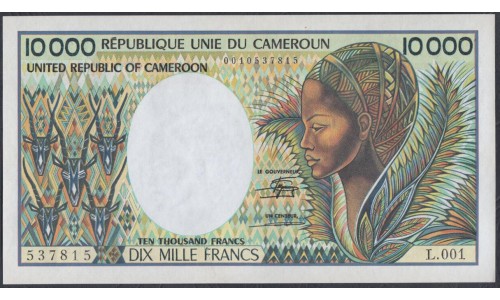 Камерун 10000 франков (1984-1990) (CAMEROON 10000 Francs (1984-1990)) P 23(1): UNC