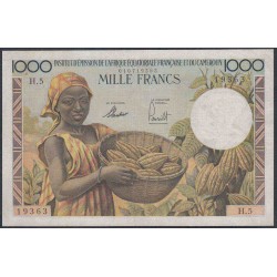 Французская Экваториальная Африка 1000 франков 1957 год, РЕДКОСТЬ (French Equatorial Africa 1000 francs 1957) P 34: XF