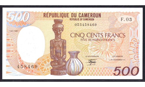 Камерун 500 франков 1987 (CAMEROON 500 Francs 1987) P 24а : UNC