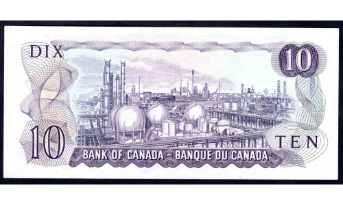 Канада 10 долларов 1971 года (CANADA 10 dollars 1971) P88с: UNC