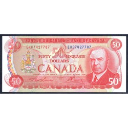 Канада 50 долларов 1975 года (CANADA 50 dollars 1975) P90а: UNC