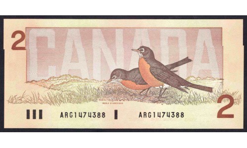 Канада 2 доллара 1986 года (CANADA 2 dollars 1986) P94a: UNC