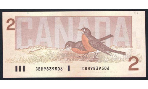 Канада 2 доллара 1986 года (CANADA 2 dollars 1986) P94с: UNC