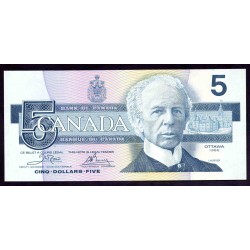 Канада 5 долларов 1986 года (CANADA 5 dollars 1986) P95a 1: UNC