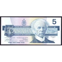 Канада 5 долларов 1986 года (CANADA 5 dollars 1986) P95b: UNC