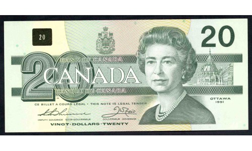 Канада 20 долларов 1991 (CANADA 20 dollars 1991) P 97a : UNC