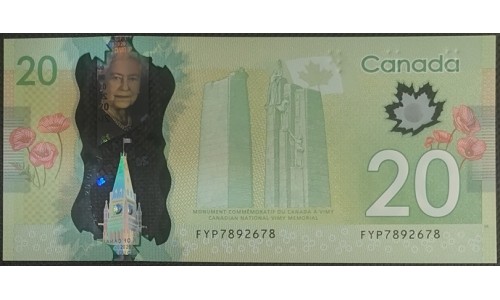 Канада 20 долларов 2012 года (CANADA 20 dollars 2012) P108b: UNC