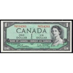 Канада 1 доллар 1954 года, НЕЧАСТЫЕ (CANADA 1 dollar 1954) P 74b : UNC