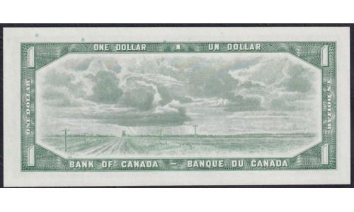 Канада 1 доллар 1954 года, 0519191, Красивый Номер (CANADA 1 dollar 1954) P 75с: UNC