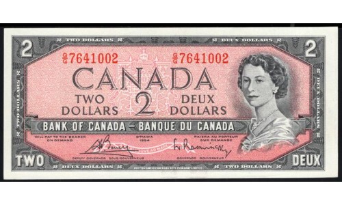 Канада 2 доллара 1954 года (CANADA 2 dollars 1954) P 76c: UNC