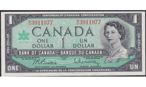 Канада 1 доллар 1967 года (CANADA 1 dollar 1967) P 84b: UNC