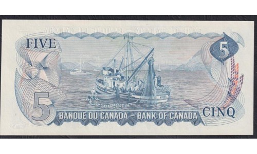 Канада 5 долларов 1972 года,CA8953604 (CANADA 5 dollars 1972) P 87a: UNC