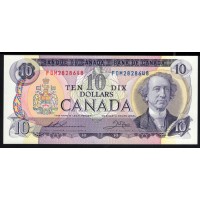 Канада 10 долларов 1971 года (CANADA 10 dollars 1971) P88e: UNC