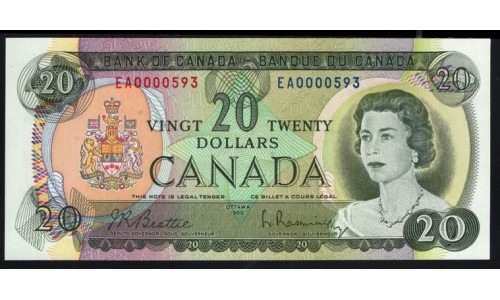 Канада 20 долларов 1969 года, EA0000593 (CANADA 20 dollars 1969) P 89a: UNC