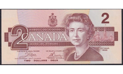 Канада 2 доллара 1986 года (CANADA 2 dollars 1986) P94a: UNC