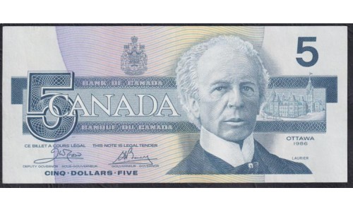 Канада 5 долларов 1986 года, EPB 5765526 (CANADA 5 dollars 1986) P95a(1): aUNC