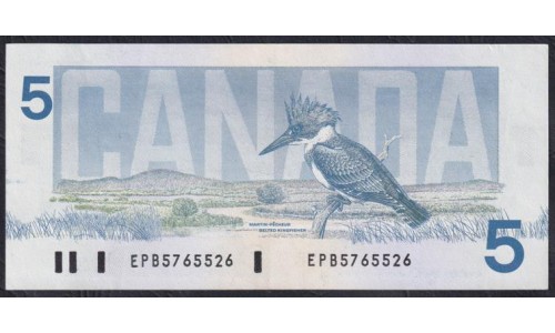 Канада 5 долларов 1986 года, EPB 5765526 (CANADA 5 dollars 1986) P95a(1): aUNC