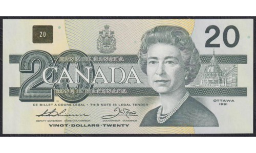Канада 20 долларов 1991 года, AIA4567938 (CANADA 20 dollars 1991) P 97a: UNC