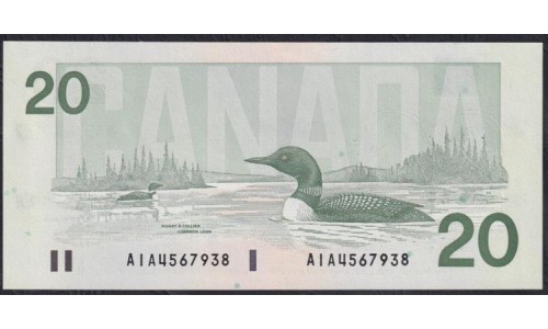 Канада 20 долларов 1991 года, AIA4567938 (CANADA 20 dollars 1991) P 97a: UNC