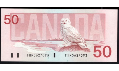 Канада 50 долларов 1988 года (CANADA 50 dollars 1988) P98b: UNC