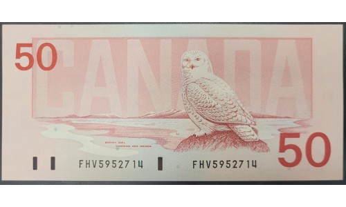 Канада 50 долларов 1988 года (CANADA 50 dollars 1988) P98c: UNC