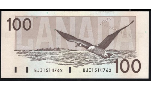 Канада 100 долларов 1988 года (CANADA 100 dollars 1988) P99b: UNC