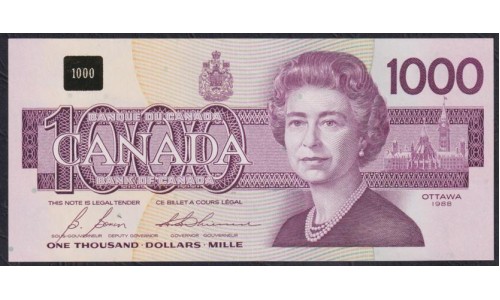 Канада 1000 долларов 1988 года (CANADA 1000 dollars 1988) P 100b: UNC
