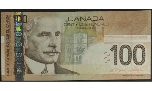 Канада 100 долларов 2004 (2003) года (CANADA 100 dollars 2004 (2003)) P105a: XF