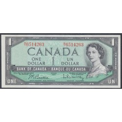 Канада 1 доллар 1954 года, НЕЧАСТЫЕ (CANADA 1 dollar 1954) P 74b : UNC