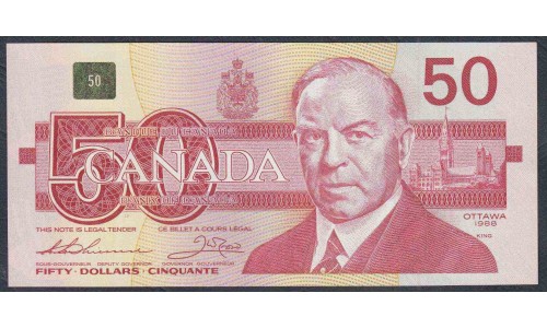 Канада 50 долларов 1988 года (CANADA 50 dollars 1988) P98a: UNC