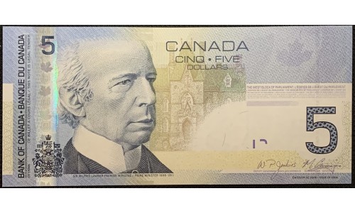 Канада 5 долларов 2006 (2010) года (CANADA 5 dollars 2006 (2010)) P101Ad: UNC