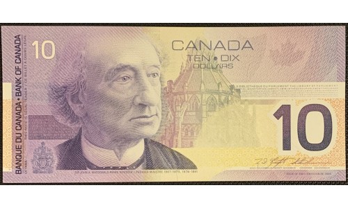 Канада 10 долларов 2001 (2000) года (CANADA 10 dollars 2001 (2000)) P102a: UNC