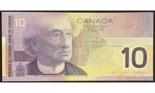 Канада 10 долларов 2001 (2004) года (CANADA 10 dollars 2001 (2004)) P102e: UNC
