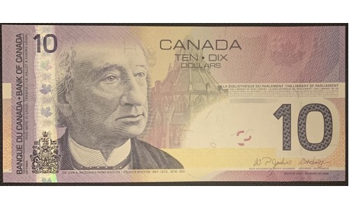 Канада 10 долларов 2005 (2007) года (CANADA 10 dollars 2005 (2007)) P102Ac: UNC