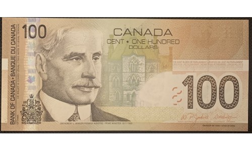 Канада 100 долларов 2004 (2003) года (CANADA 100 dollars 2004 (2003)) P105a: UNC