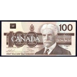 Канада 100 долларов 1988 года (CANADA 100 dollars 1988) P99а: UNC