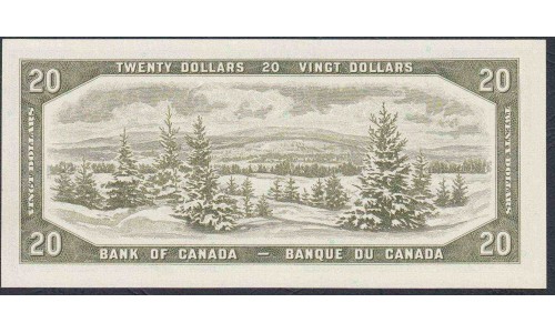 Канада 20 долларов 1954 года (CANADA 20 dollars 1954) P80b: UNC
