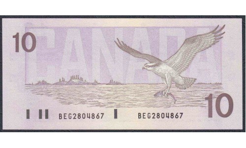 Канада 10 долларов 1989 года (CANADA 10 dollars 1989) P96c: UNC