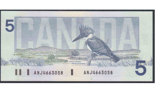 Канада 5 долларов 1986 года (CANADA 5 dollars 1986) P95d: UNC