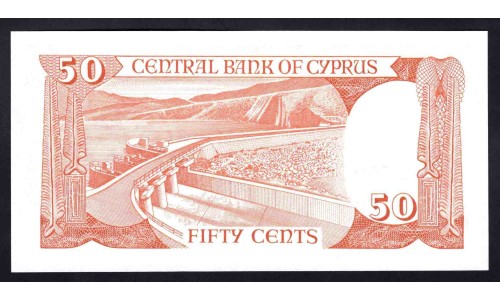 Кипр 50 центов 1988 (CYPRUS 50 Cents 1988) P 52 : UNC