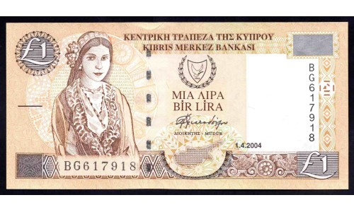 Кипр 1 фунт 2004 (CYPRUS 1 Pound 2004) P 60d : UNC