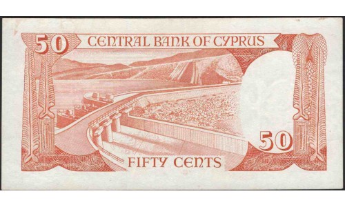 Кипр 50 центов 1989 (CYPRUS 50 Cents 1989) P 52 : XF/aUNC