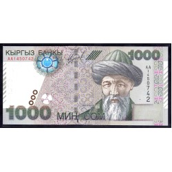 Киргизия 1000 сом 2000 серия АА (KYRGYZSTAN 1000 Som 2000 AA series) P 18 : UNC