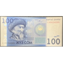 Киргизия 100 сом 2009 (KYRGYZSTAN 100 Som 2009) P 26a : UNC