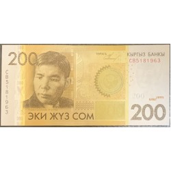 Киргизия 200 сом 2010 (KYRGYZSTAN 200 Som 2010) P 27a : UNC