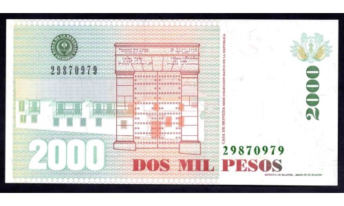 Колумбия 2000 песо 1999 г. (COLOMBIA  2000 pesos 1999) P 445е: UNC