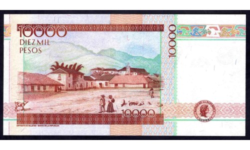 Колумбия 10000 песо 2008 г. (COLOMBIA  10000 pesos 2008) P 453l: UNC