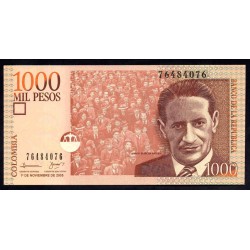 Колумбия 1000 песо 2005 г. (COLOMBIA  1000 pesos 2005) P 456а: UNC