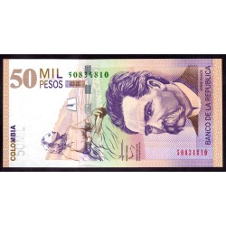 Колумбия 50000 песо 2011 г. (COLOMBIA  50000 pesos 2011) P 455p: UNC