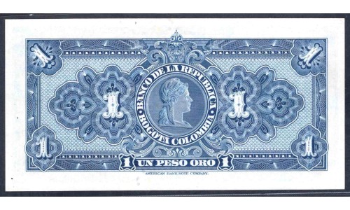 Колумбия 1 песо 1954 г. (COLOMBIA 1 peso oro 1954 g.) P 380g: UNC
